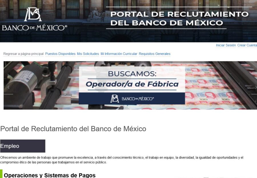 Portal Empleo Banco de México